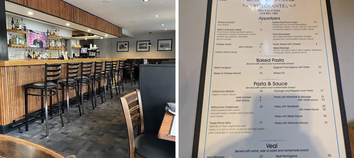 La Bella Ristorante Menu