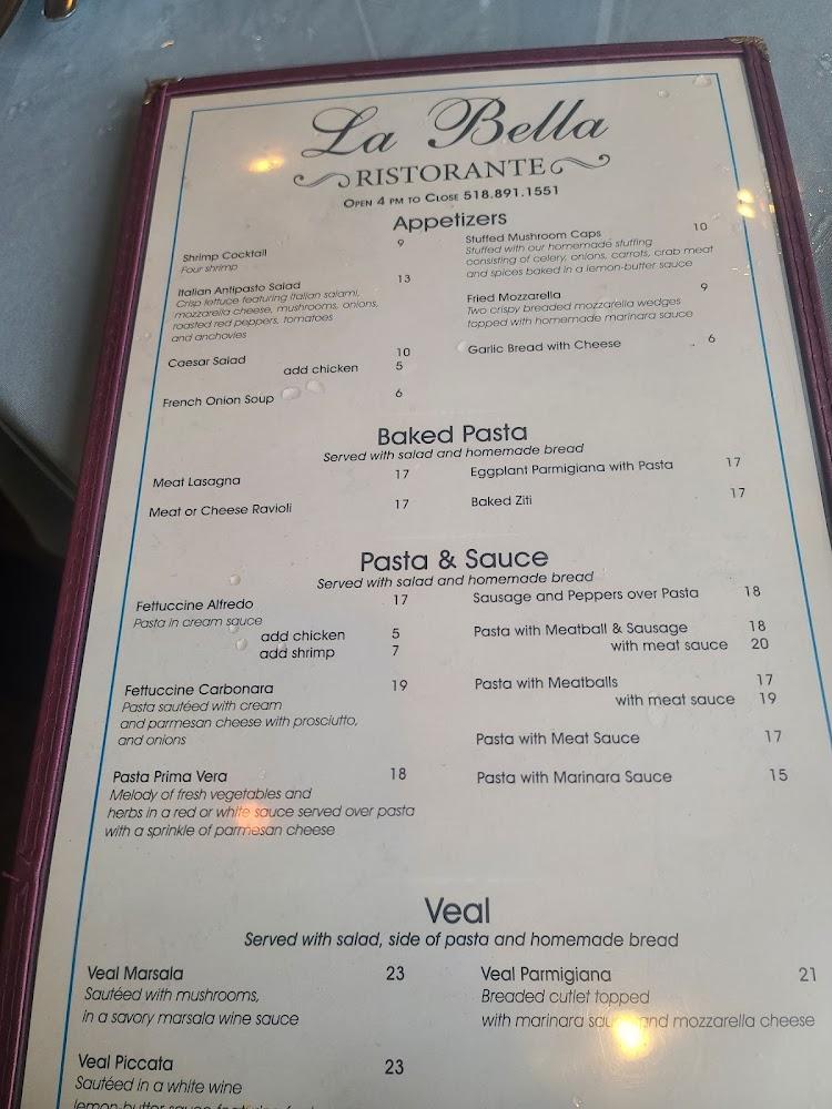 La Bella Ristorante Menu image 2