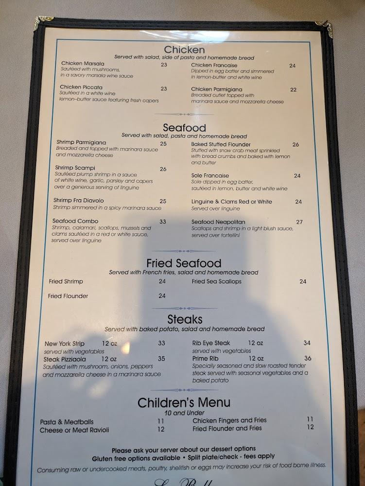 La Bella Ristorante Menu image 3